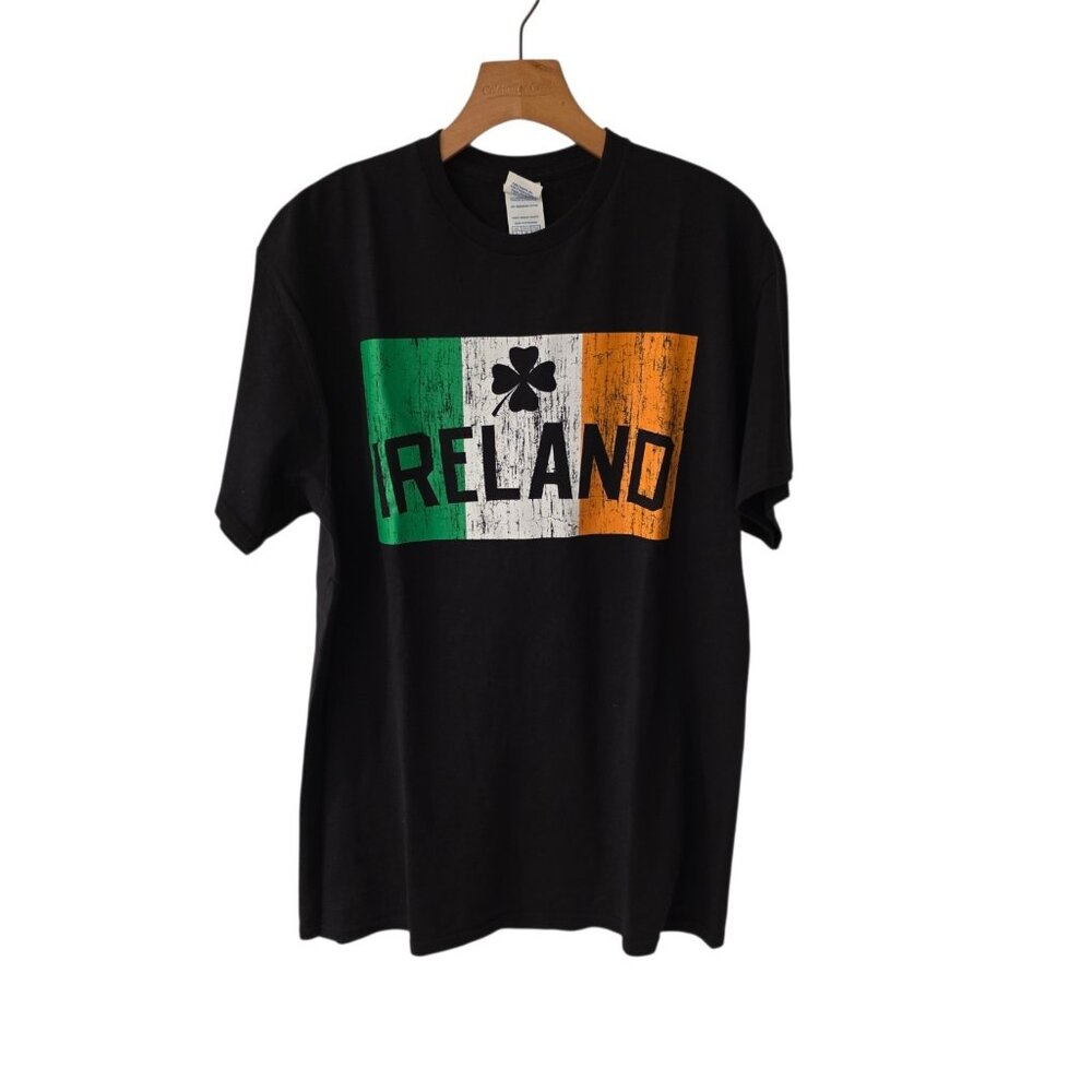 Ireland T-Shirt Irish Flag Black St Patrick’s Day Irish Pride Mens Large NEW